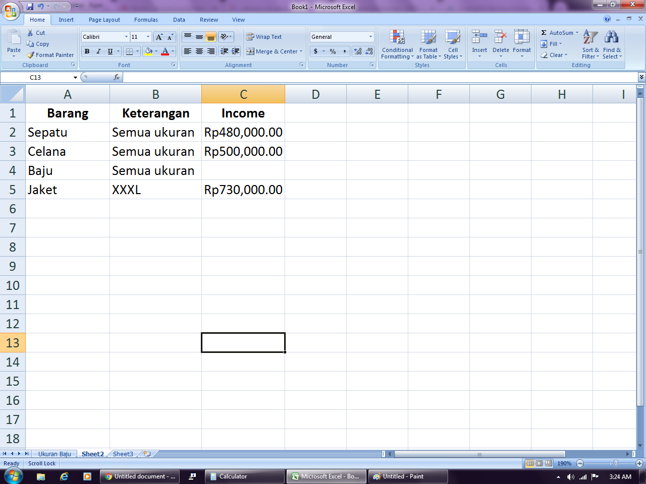 Membuat Formula Dari Referensi Sel Relatif Dan Absolut - DOTX